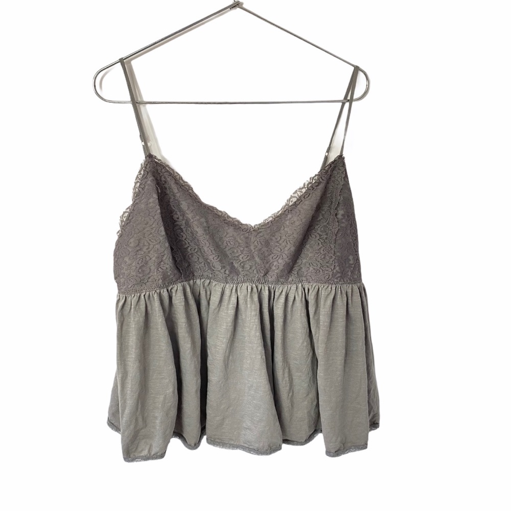 American Eagle Boho Spaghetti Strap peplum top